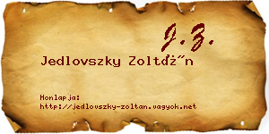 Jedlovszky Zoltán névjegykártya