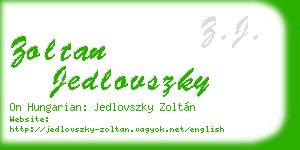 zoltan jedlovszky business card
